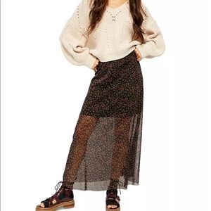 NWT Free People Seven Wonders Maxi Skirt